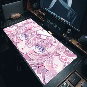 Pink Y2K Style Anime Girl Mouse Pad Gamer Keyboard Desk Mat XXL Office Laptop Tablepad Large Playpad Desk Accessories Gaming Pads
