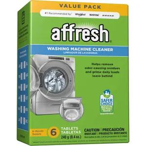 Affresh Washing Machine Cleaner, Cleans Front Load and Top Load Washers, Including HE, 6 Tablets Affresh