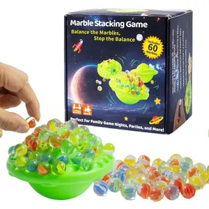 Flying Saucer Marble Balance Game – Colorful Stacking Disk Swing Ball Toy