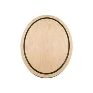 Trekell Ellipse Floater Panel - Oval Wooden Canvas with Built-In Frame, 1/2" Thick Baltic Birch, Gap/Route 1/4", Keyhole in Back for Hanging, Made in USA