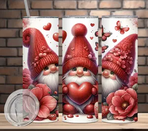 Red Valentine Gnomes 20 oz Tumler