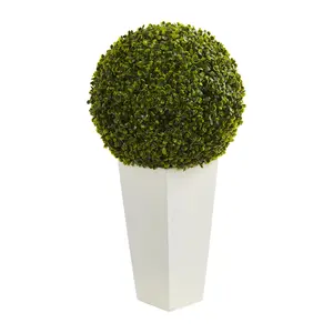 Nearly Natural 28" Boxwood Topiary Ball Artificial Plant Nearly Natural 28" Boxwood Topiary Ball Artificial Plant
