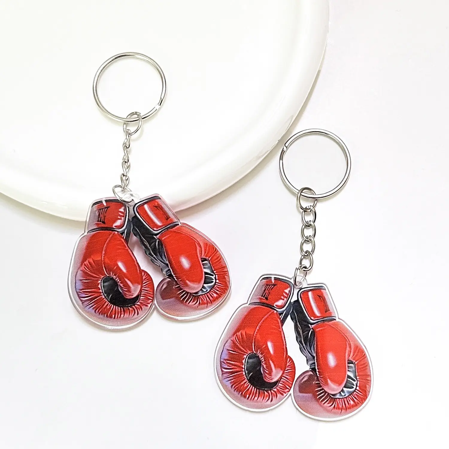 Acrylic Anime Boxing Glove Keychain for Males - Smooth, Lightweight, Viral Creative Fashion Bag Charm, Cool Sporty Car Backpack Decor, Holiday Present for Boys, Anime Theme, Holiday Gift, Smooth Finish, Sports