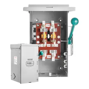fathersdaygift VEVOR 100A Generator Transfer Switch, 24000W Manual Transfer Switch, Heavy Duty Double-Throw Power Transfer Switch 120/240V, Meeting NEMA 3R Standards, for Outdoor, Indoor, and Portable Generator