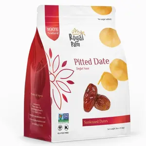 Royal Palm Deglet Noor Dates 16oz (Pack of 1) - Natural Dried Pitted Dates for Baking - Non-GMO, Kosher, Raw, No Added Sugar