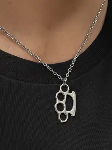 1 Piece Knuckles Pendant Necklace for Women Men Neck Chain Vintage Summer Gothic Goth Jewelry Trend Gothic Mystery Jewelry