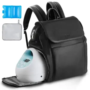 【Summervibes】VEVOR Breast Pump Backpack, Breast Feeding Bag with Ice Pack, Fits for S1/S2, Pumping Accessories & Breastmilk Storage, Portable Pump Carrying Case for Work, Travel and Family Use, Black