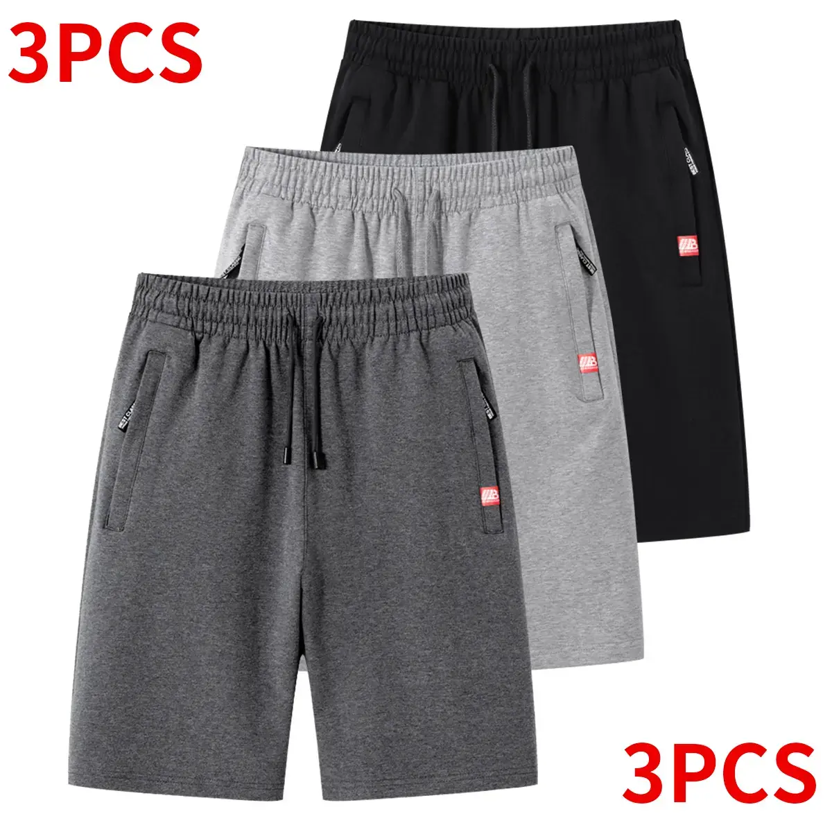 Men’s casual athletic shorts available in four colors, made from breathable fabric with a zipper design—perfect for summer beach trips, outdoor activities, and everyday wear., Menswear tiktokshopspringglowup