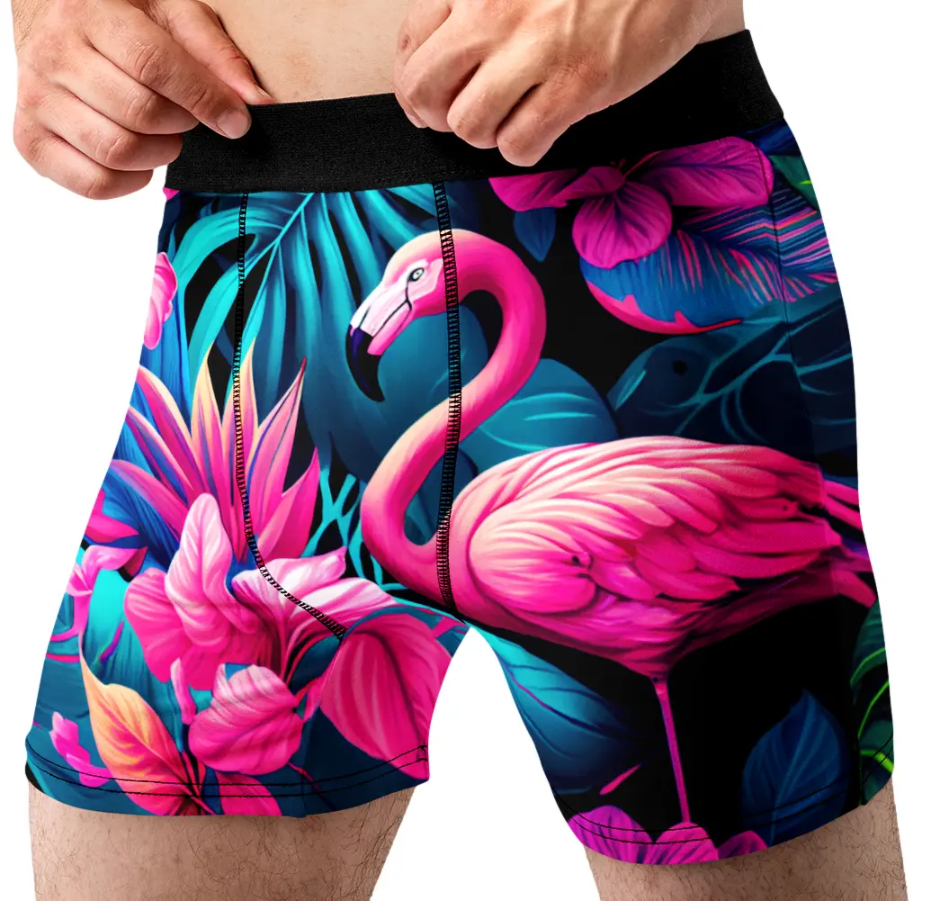 Alien UFO Funny Men's Boxer Briefs Novelty Underwear Breathable Graphic Stretch