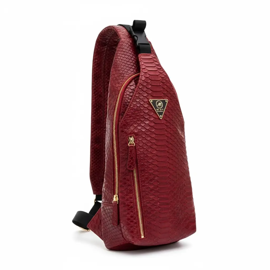 Mint Python Sling Bag (Red)