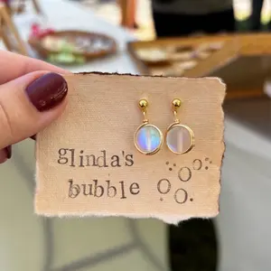 Glinda’s Bubble Earrings, Wicked Earrings, Glinda Earrings, Wicked Jewelry, Opal Earrings