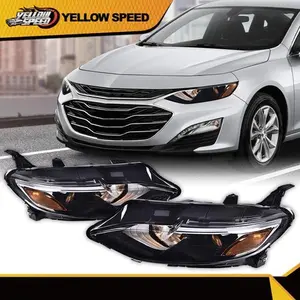 Fit For 2019-2021 Chevrolet Chevy Malibu Front Halogen Headlights Headlamp Pair