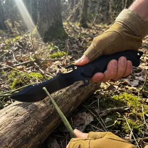 1PC, high-quality outdoor knife, integrated keel structure, fixed blade, sharp and durable, anti slip handle, equipped with nylon knife sleeve, suitable for outdoor or household use, holiday gift, Outdoor Survival Supplies