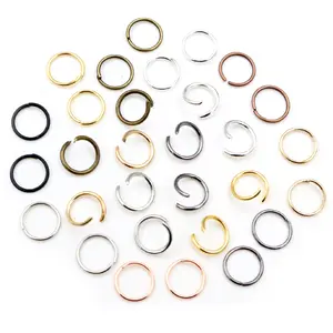 200pcs 3/4/5/6/7/8/10mm Metal DIY Jewelry Findings Closed/Open Single Loops Jump Rings & Split Ring for jewelry making