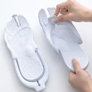 2026 New Unisex Portable Foldable Flip Flops Soft EVA Lightweight Travel Slippers US Women 6-12+ Men 5-12 Anti-Slip Space-Saving Shower Sandals for Gym Beach Pool
