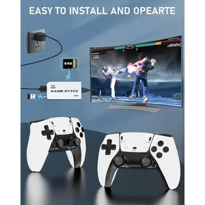 M15 Retro Game Console, Plug and Play Video Game Console Built in 2000 Games,10+Classic Emulators, 4K High Definition HDMI Output for TV with Dual Controllers Adapter Electronic Gift Set