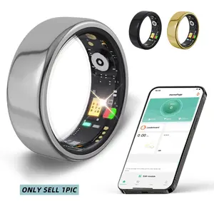 SIMSONLAB Smart Ring Fitness Tracker, IP68 Waterproof Wireless Smart Ring, Multifunctional Activity Recorder,Step Counter,Camera Control, Multi-Sport Modes,Ideal Gift for Men and Women, Unisex Design,Wearable Device