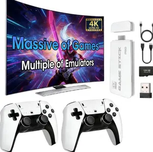 2026 New Retro Video Game Console Emulator Device - 2 Wireless Sticks, 128GB SD Card, Massive of Games, HDMI Output, Retro Gaming Console Setup for Kids & Adults