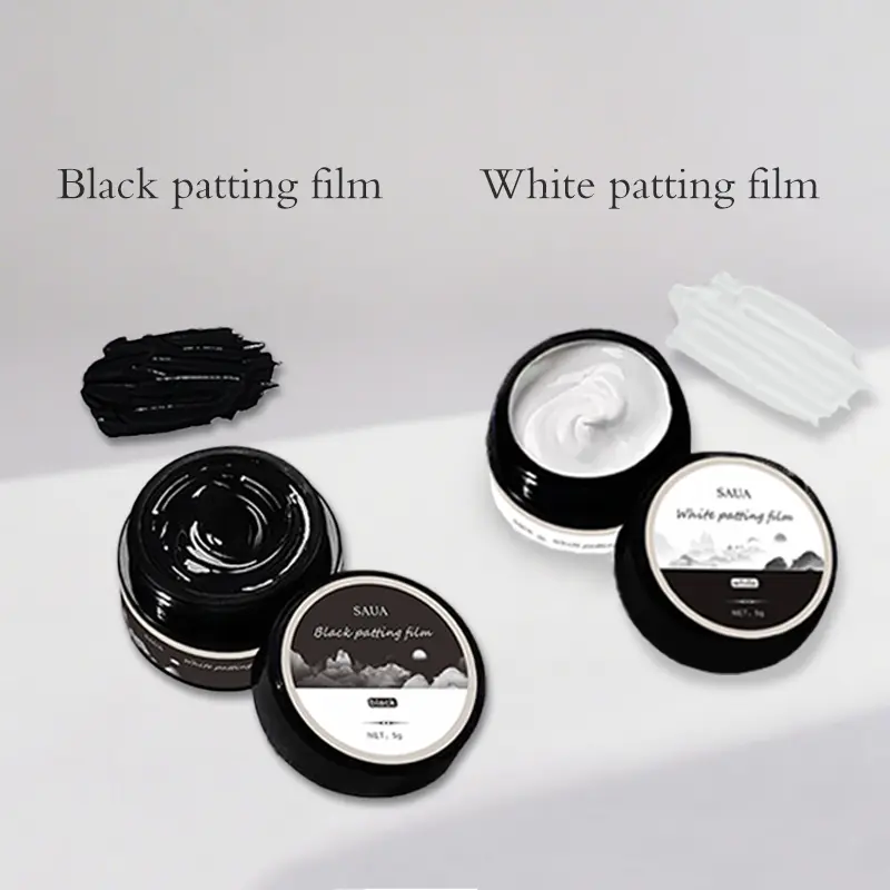 2 pieces of nail gel black and white, gradual change nail art gel gradual change patting gel gel, Pat Painting Gel, gradual change natural effect solid gel, gradual change effect Christmas nail gift nail salon DIY nail salon Gel Polish