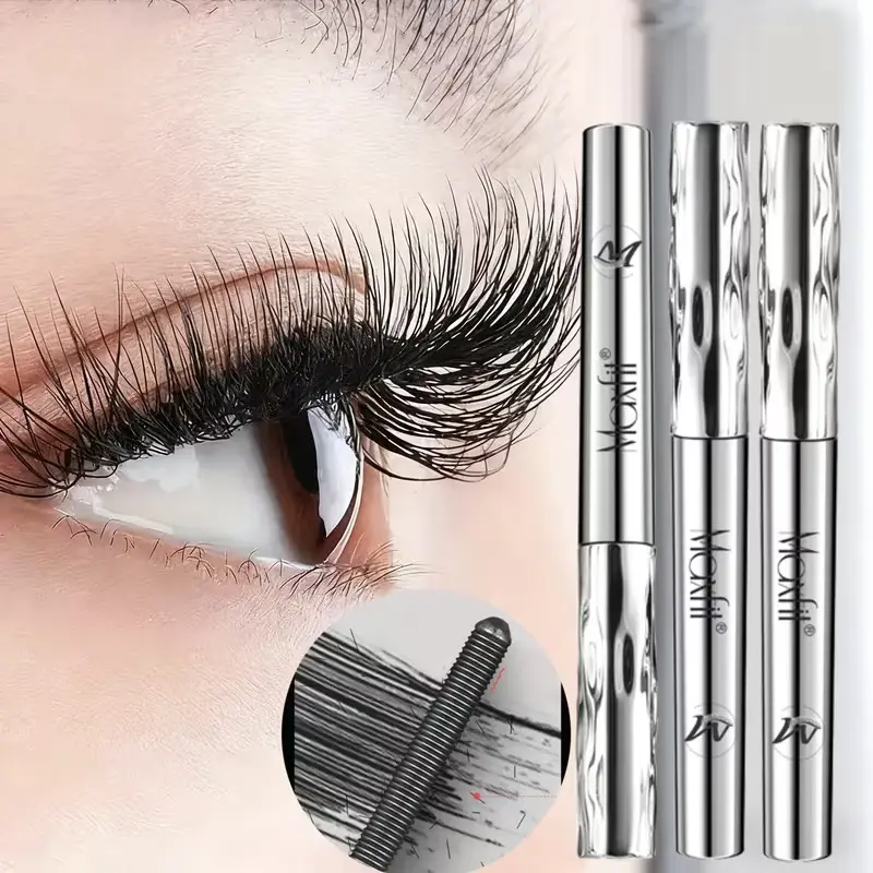 3-Piece Lengthening Mascara Set for Dramatic Lashes, Long-Lasting Waterproof & Volumizing Formula for Your Daily Lash Routine, Cruelty-Free, Tube, Long Lasting Mascara, Animal-Free, Apply Precisely, Smudgeproof, Brush-On Mascara