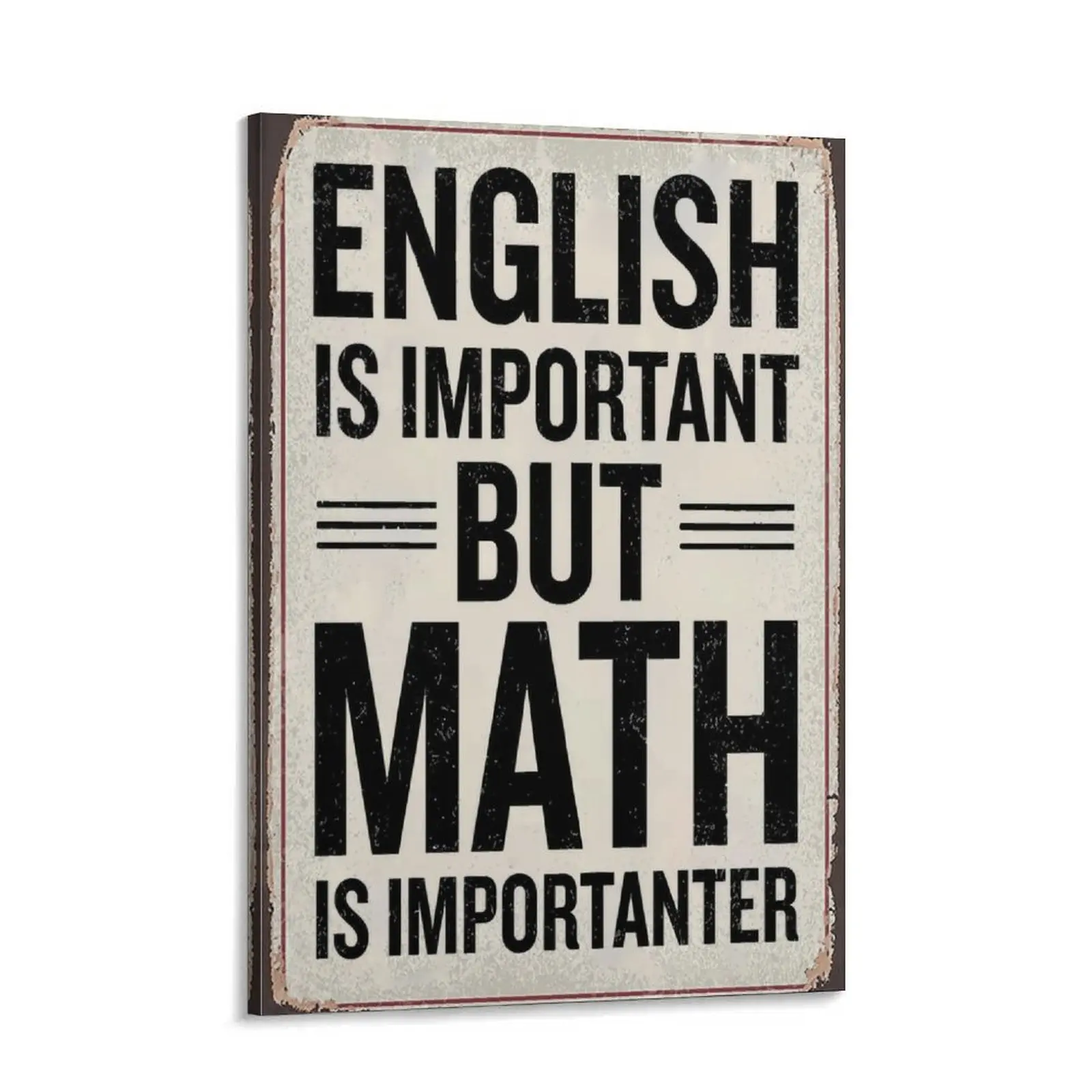 Funny Math Posters - Math Teacher Gift, Canvas Print Wall Art, Ideal Gifts for Math Teachers, Middle School & High School Classroom Decor