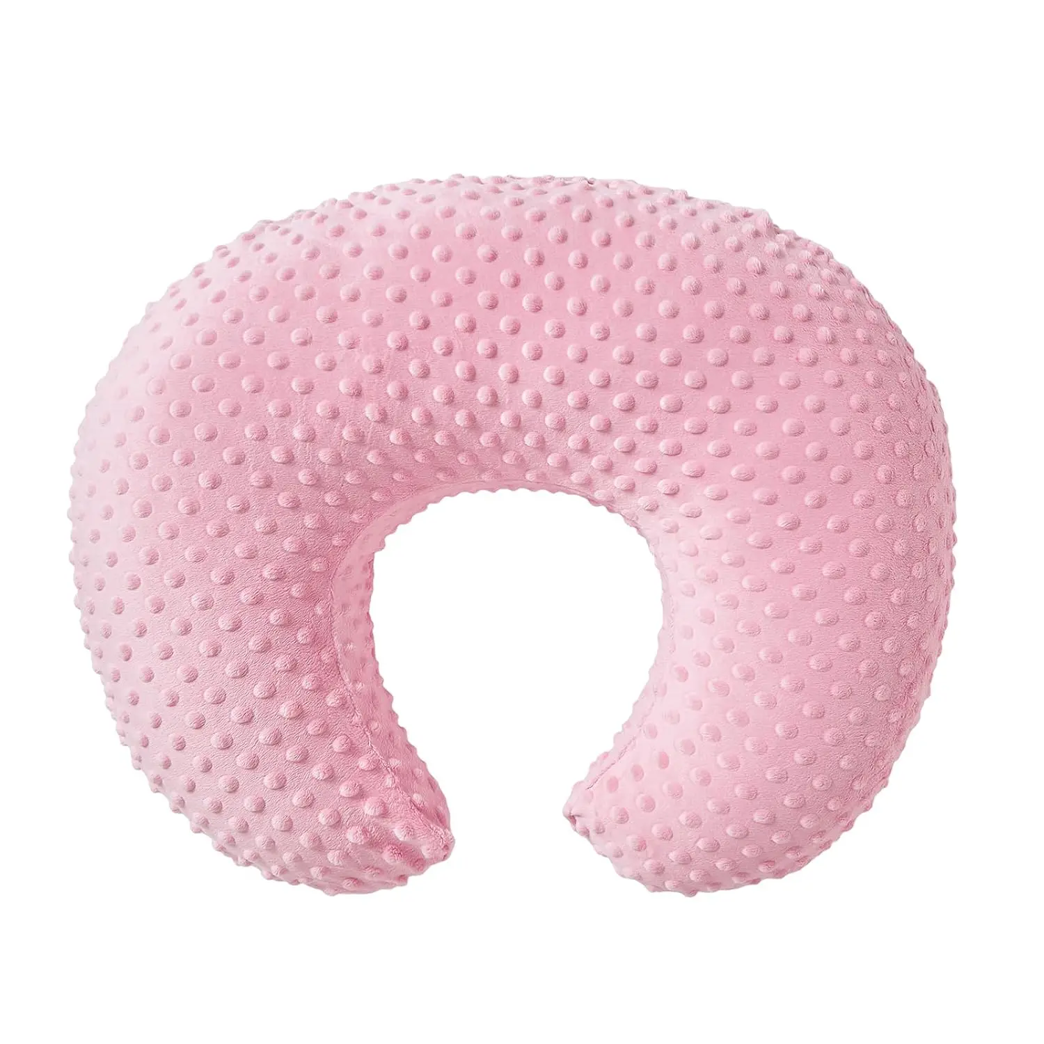 Baby nursing pillow and body positioner, suitable for breastfeeding and bottle feeding, ultra-soft baby nursing pillow with removable pillowcase, providing extra support for mother and baby (pink)