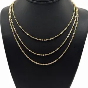 14KT Gold Rope Chain 2mm Semisolid
