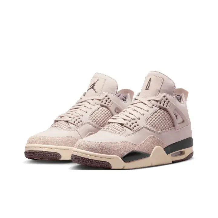 Stylish Light Taupe Beige Suede Mesh Mid Top Sneakers, Ventilated Upper, Shock Cushion Design For Street Fashion Lovers
