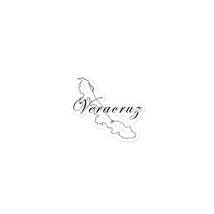 Veracruz Die cut Bubble free stickers, 3″×3″, White