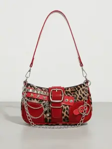 Women's Fashion Chain Strap Decorated Crossbody Bag, Casual Versatile Shoulder Bag for Daily Used, Trendy All-match Commuter Bag, Fashionable Bags