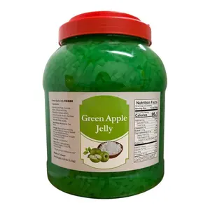 Green Apple Jelly - 8.38 lbs per Jar, Ready to Serve, Perfect Toppings for Bubble Tea & Desserts