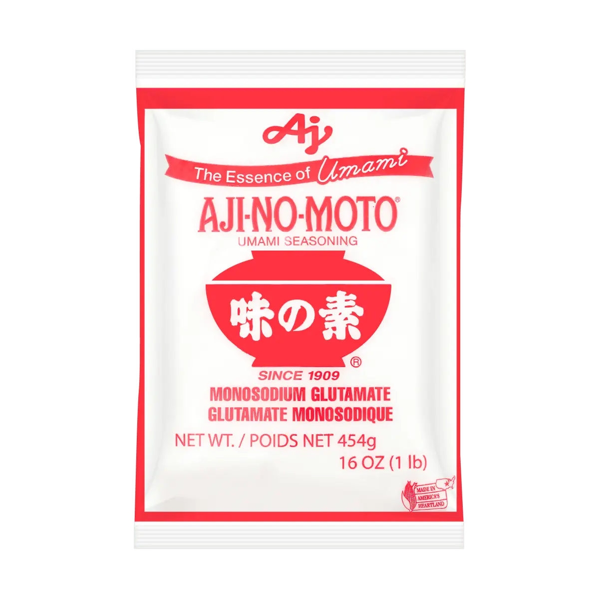 AJINOMOTO Umami Seasoning - Japanese Red Bowl MSG 454g | Enhance Your Cooking Flavor with Authentic Japanese Quality & Easy Application - Natural