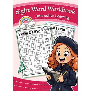 Phonics Workbook for Kids Ages 4-6, Short Vowel Word Families, Spelling, Word Search and Reading Practice, Kindergarten Literacy Activity Book, School Supplies, A4 Size