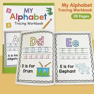 Colorful Alphabet Tracing Workbook, Abc Learning Journal for Preschool Kids, Includes Capital & Small Letters, Educational & Fun