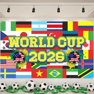 2026 New Party Decorations - World Cup Party Backdrop. Football Party, Football, a perfect football party gift for your boyfriend or husband, a must-have for football fans.