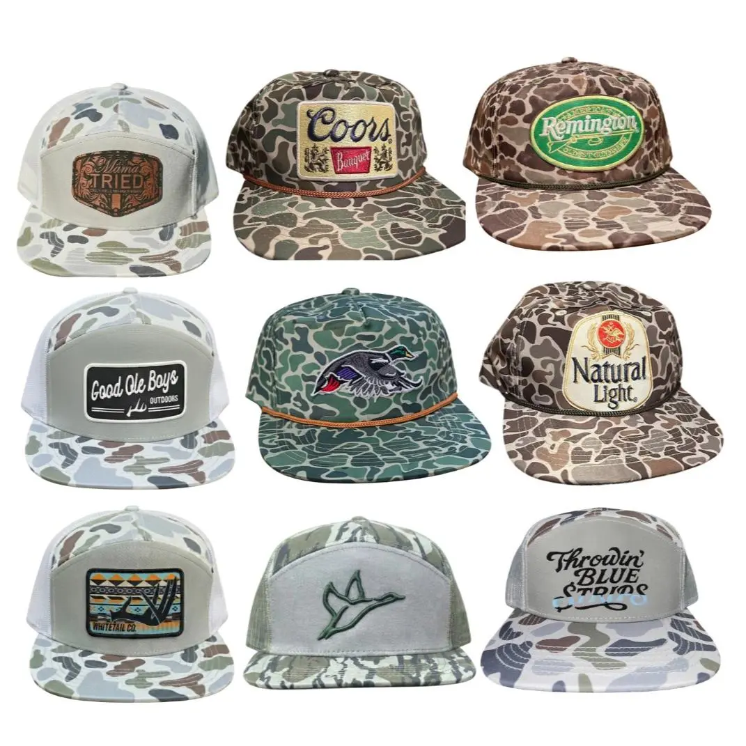 Full Limited Camo Trucker Hats Collection (13 Styles) | Premium Hunting Camo Mesh Snapback Hats | Deer, Duck, Outdoor, Western Cowboy, Fishing & Country Trucker Caps for Men