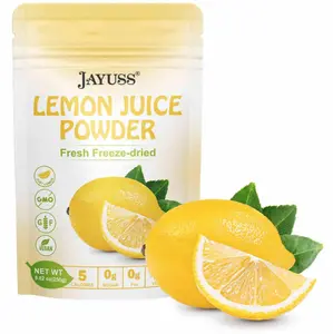 JAYUSS Lemon Juice Powder 8.82 Ounce, 100% Natural, Freeze Dried Lemon Juice, No Sugar or Additives, Great for Drinks, Smoothies, and Beverages 250g