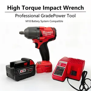 Milwaukee M18 FMTIWF12 18V Cordless Impact Wrench, 900Nm Maximum Breakaway Torque, Three Speed Adjustable Rotation And Impact Rate, Compact Body Structure With Light Weight, Designed For Industrial Bolt Disassembly And Fastening Construction Work