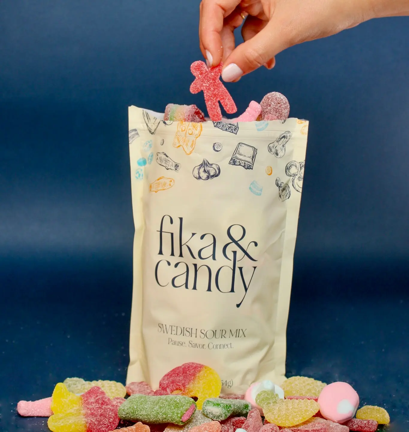 Fika&Candy Swedish Candy Sour Mix - 1lb Packed - Snack Bonbon