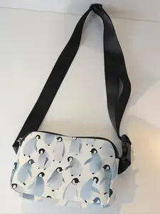 Cute Penguin Pattern Fanny Pack, Casual Fashionable Zipper Crossbody Bag for Women, Portable Travel Storage Bag, Travel Waist Bag, Casual Bum Bag