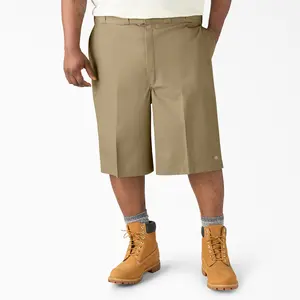 Dickies Loose Fit Flat Front Work Shorts 13" 42283 Men's Comfortable Wear with Cellphone Pocket