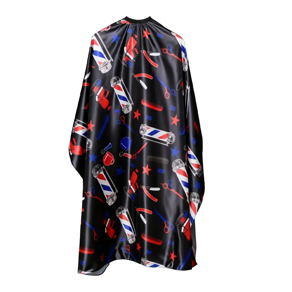 Professional Adjustable Hairdressing Apron, Waterproof Anti-Static Cape, Three Color Column Pattern, Salon Styling Tool, Barber Equipment, Barber Supplies, Barber Accessories