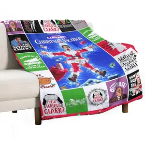 Home Alone Themed Christmas Blanket Featuring Kevin, Wet Bandits, Fuller Harry Lyme Marv Murchins Pizza Battle Plan and Iconic Quotes. Cozy Soft Festive Perfect For Holiday DéCor, Movie Nights As A Fun Christmas Gift For Family Fans Of The Classic Film