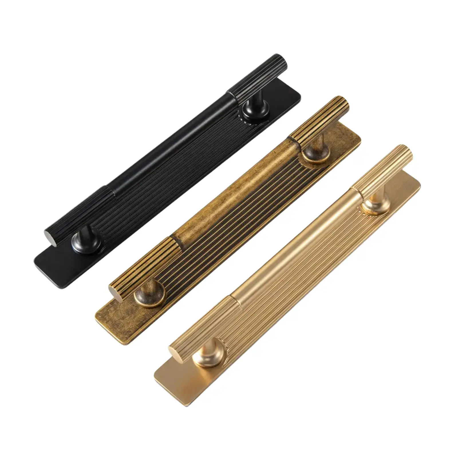2-Pack Antique Brass Zinc Alloy Cabinet Pulls with Backplates, 5-in Hole Center Hardware, Easy Install Handles for Bedroom-Kitchen Aesthetics & Functionality Upgrade