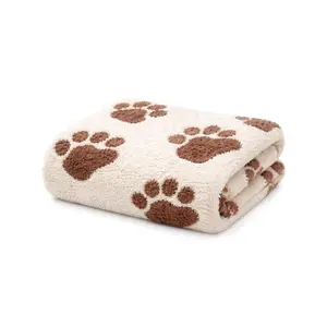 Phufy® Bliss Blanket, Chocolate/Cream Reversible Bear Paw