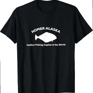 Halibut Fishing Capital Of The World Homer Alaska T-Shirt - Menswear Top
