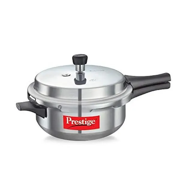 Prestige PRPDPP Popular Aluminum Senior Deep Pressure Cooker, Kitchen Cookware with Secure Lid, Thick