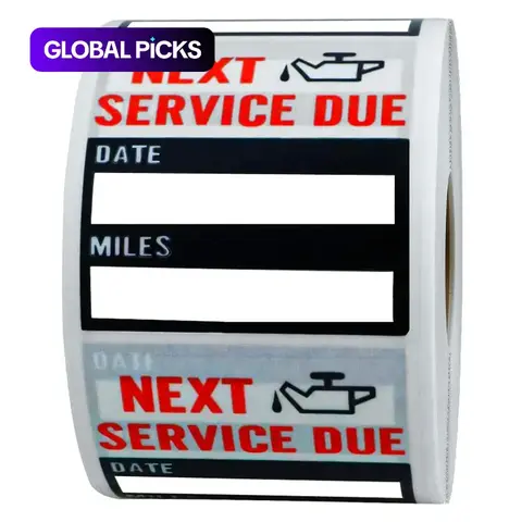 Car Service Reminder Stickers, Universal Car Sticker, 1 Roll Self-Adhesive Window Labels for Cars and Trucks, Car Windshield Decals #GLOBAL PICKS