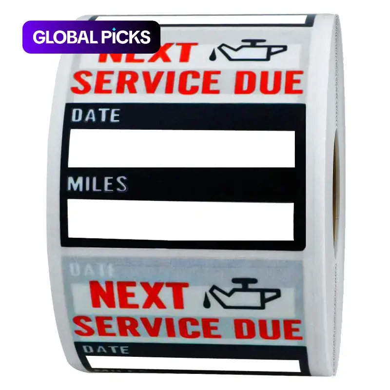 Car Service Reminder Stickers, Universal Car Sticker, 1 Roll Self-Adhesive Window Labels for Cars and Trucks, Car Windshield Decals #GLOBAL PICKS