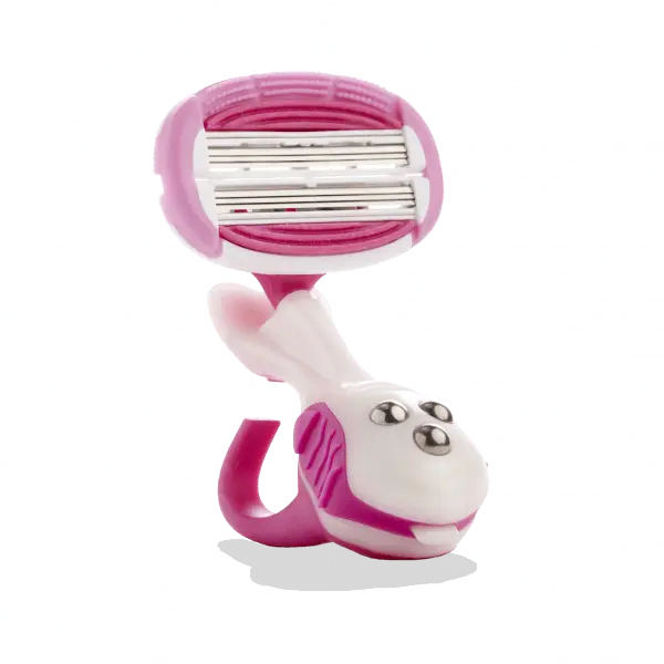 Aveline Official Women's Razor with 6-Blade Cartridge and Gliding Roller Balls for a Comfortable Glide, Moisture Strip with Aloe, Vitamin E & Lavender Blend, Body Care Tool for Easy Handling, Hair Removal
